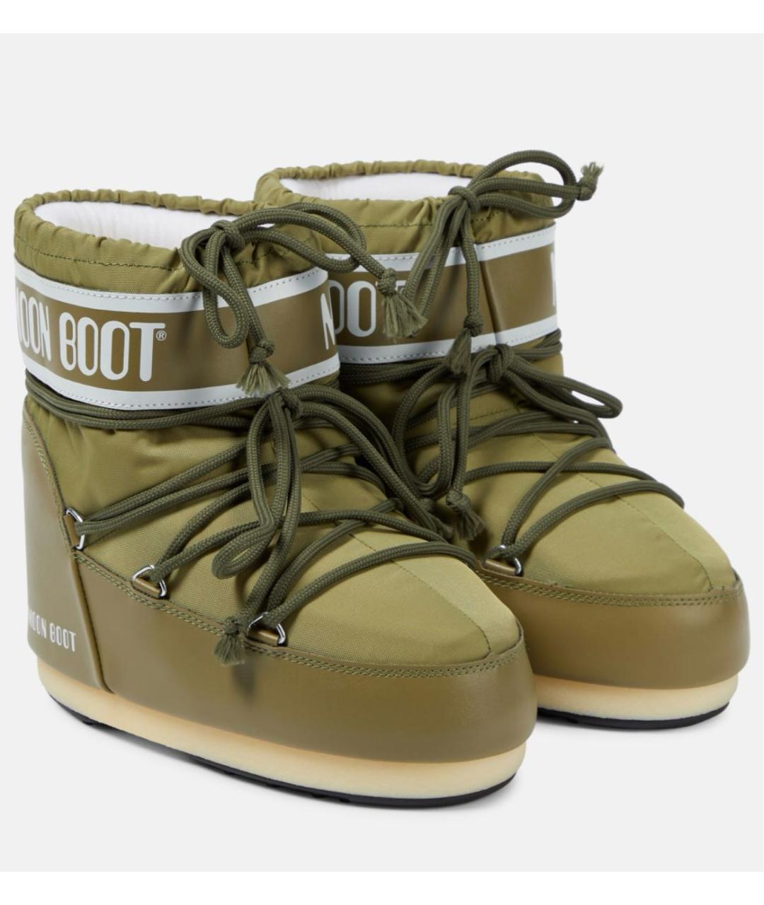 MOON BOOT Хаки текстильные сапоги, фото 2