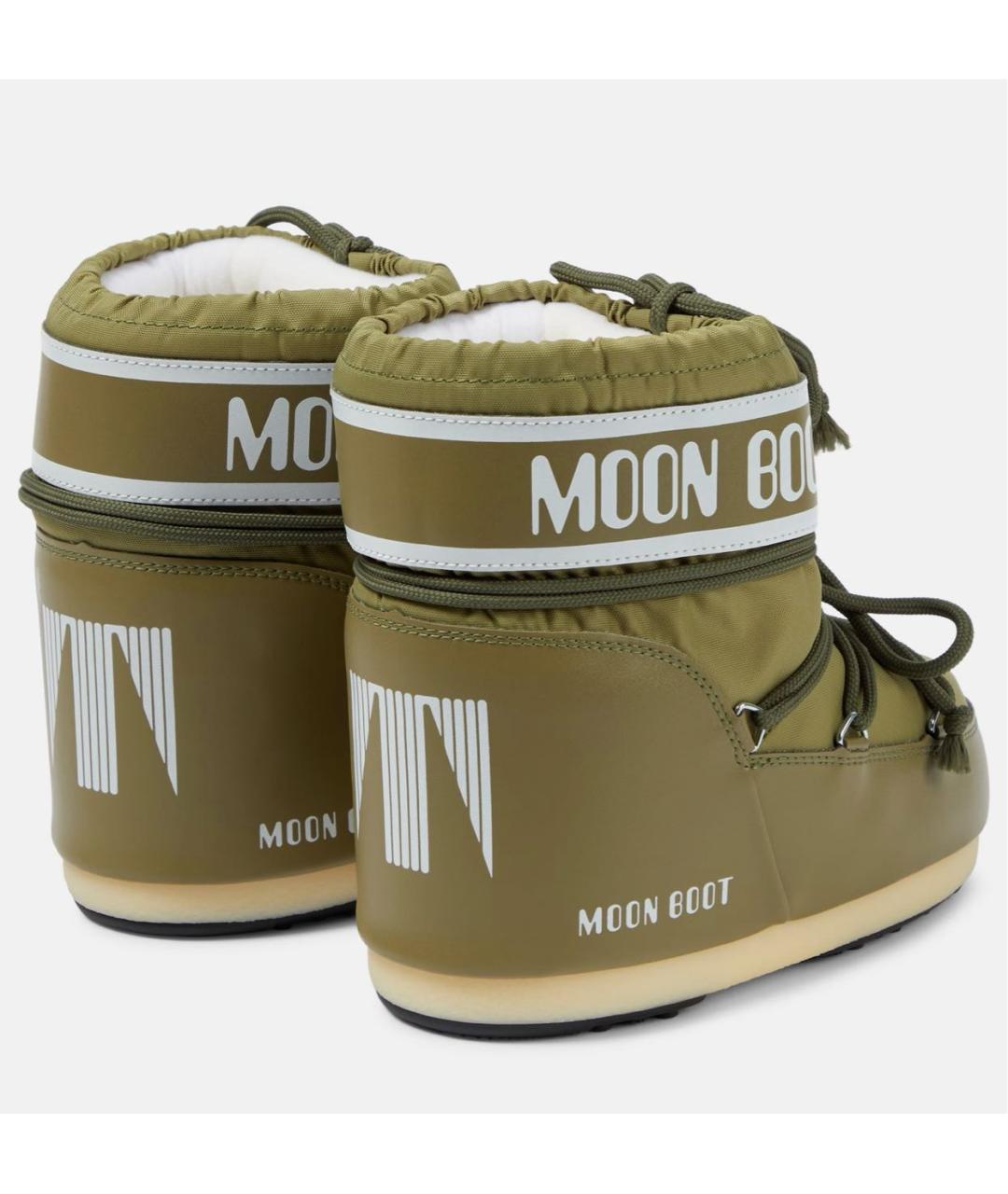 MOON BOOT Хаки текстильные сапоги, фото 4