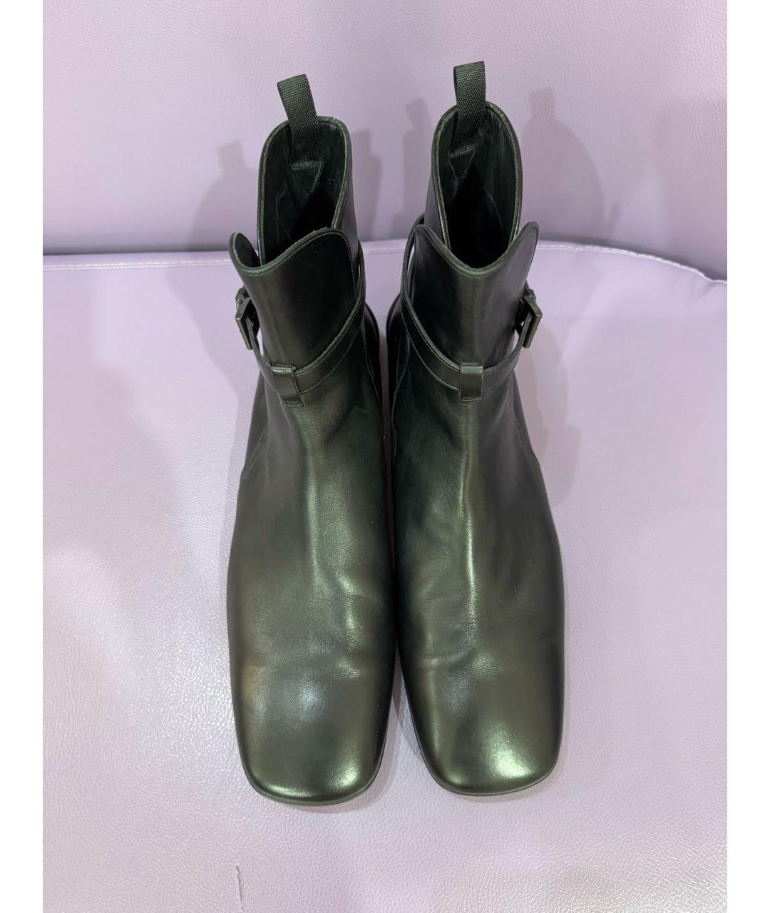 PRADA Черные кожаные высокие ботинки, фото 2
