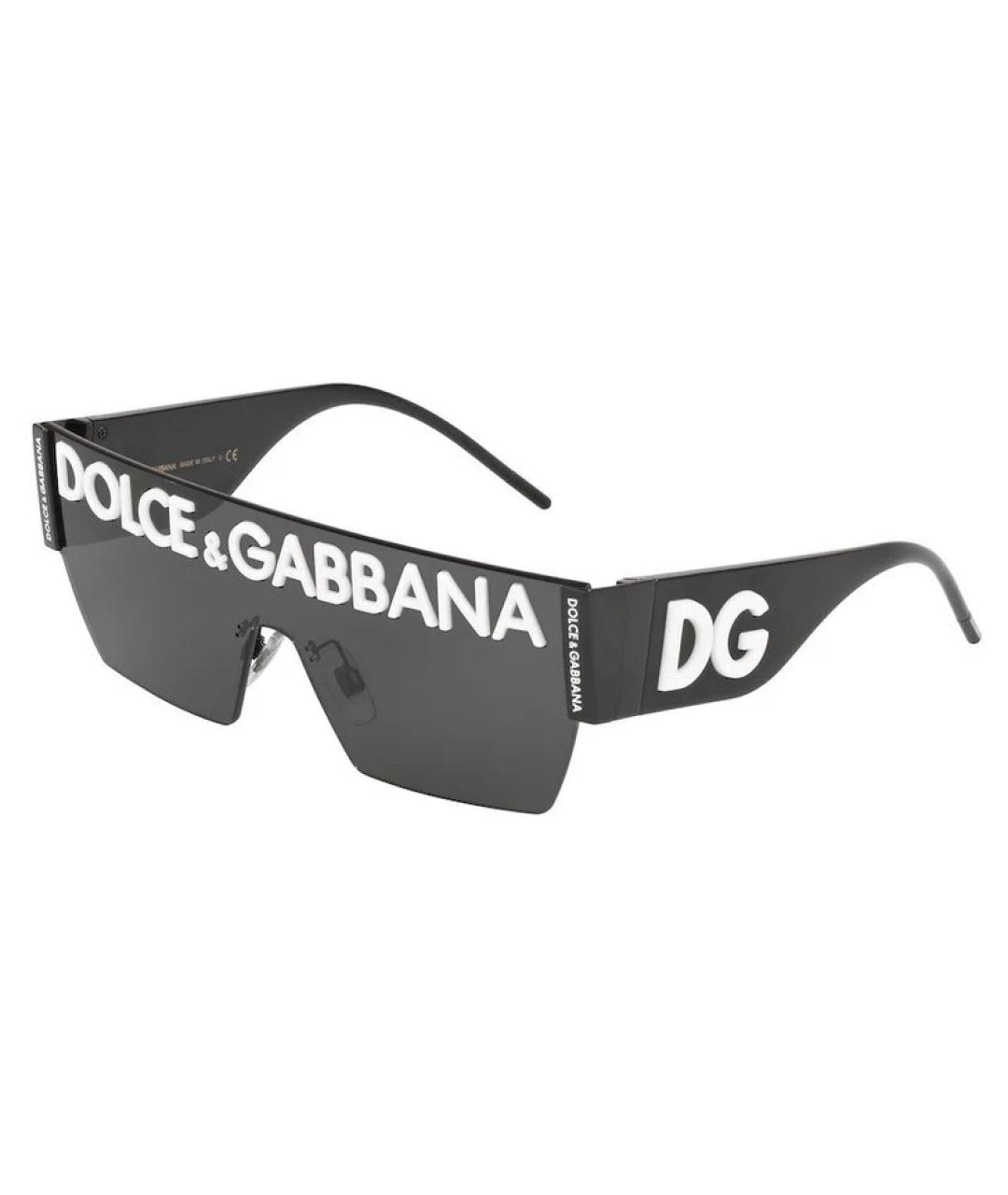 DOLCE&GABBANA Черные пластиковые солнцезащитные очки, фото 1