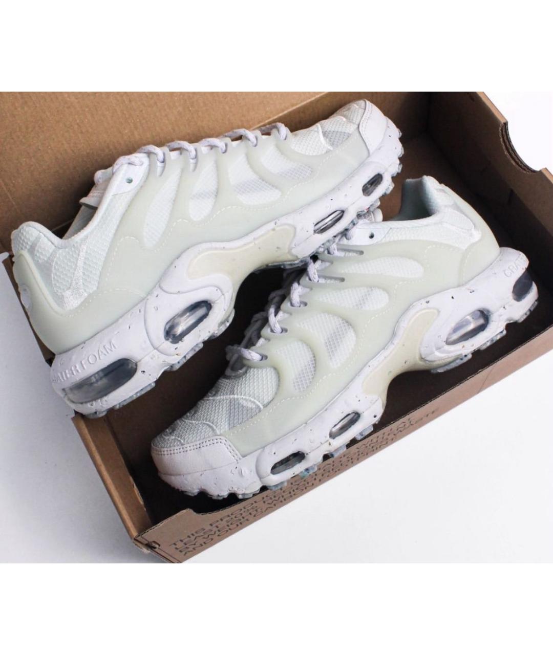 NIKE Белые текстильные низкие кроссовки / кеды, фото 5