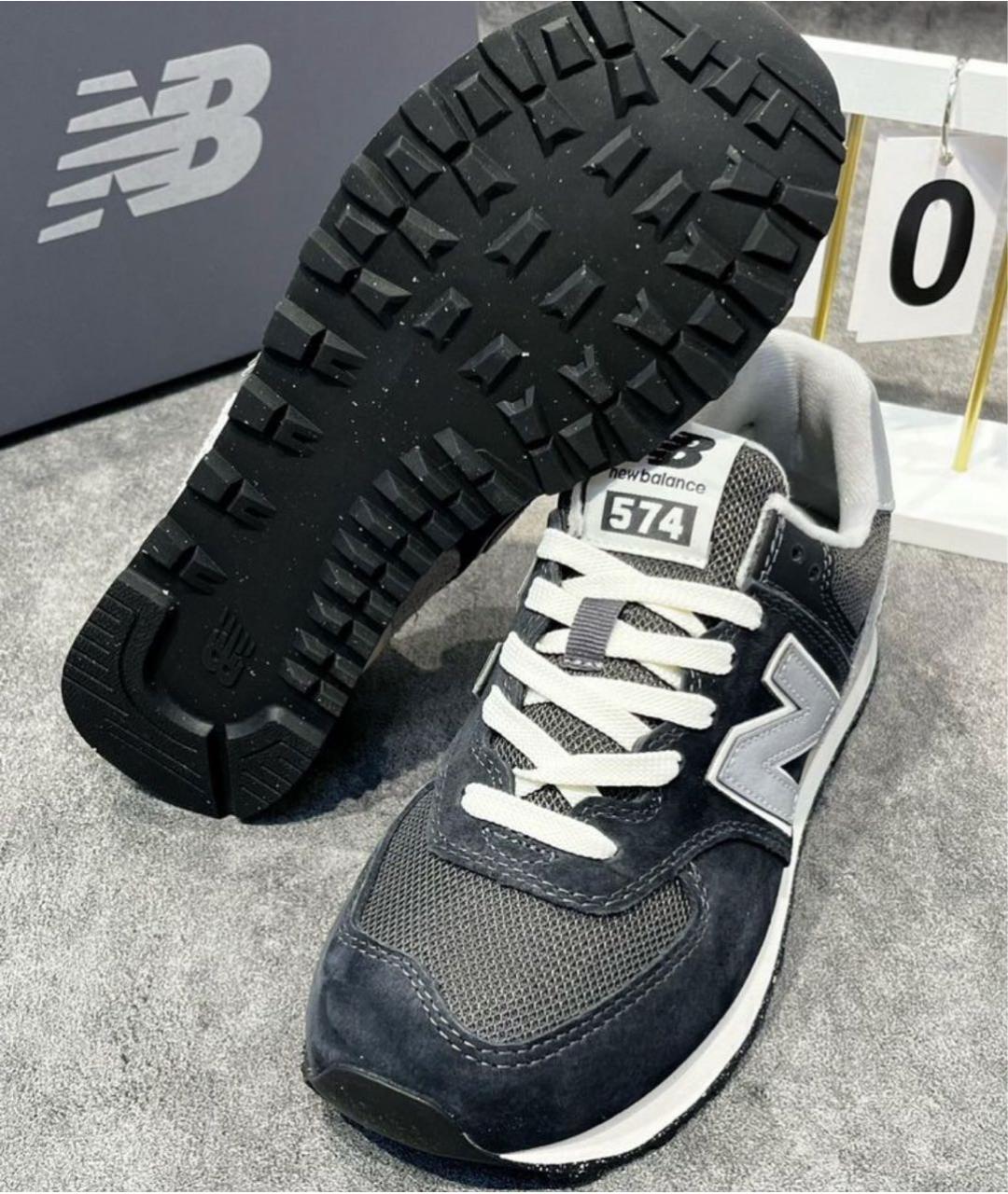 NEW BALANCE Черные замшевые низкие кроссовки / кеды, фото 8