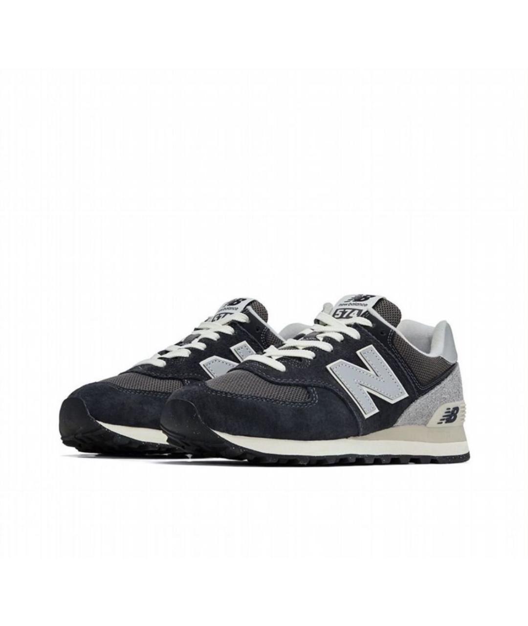NEW BALANCE Черные замшевые низкие кроссовки / кеды, фото 2