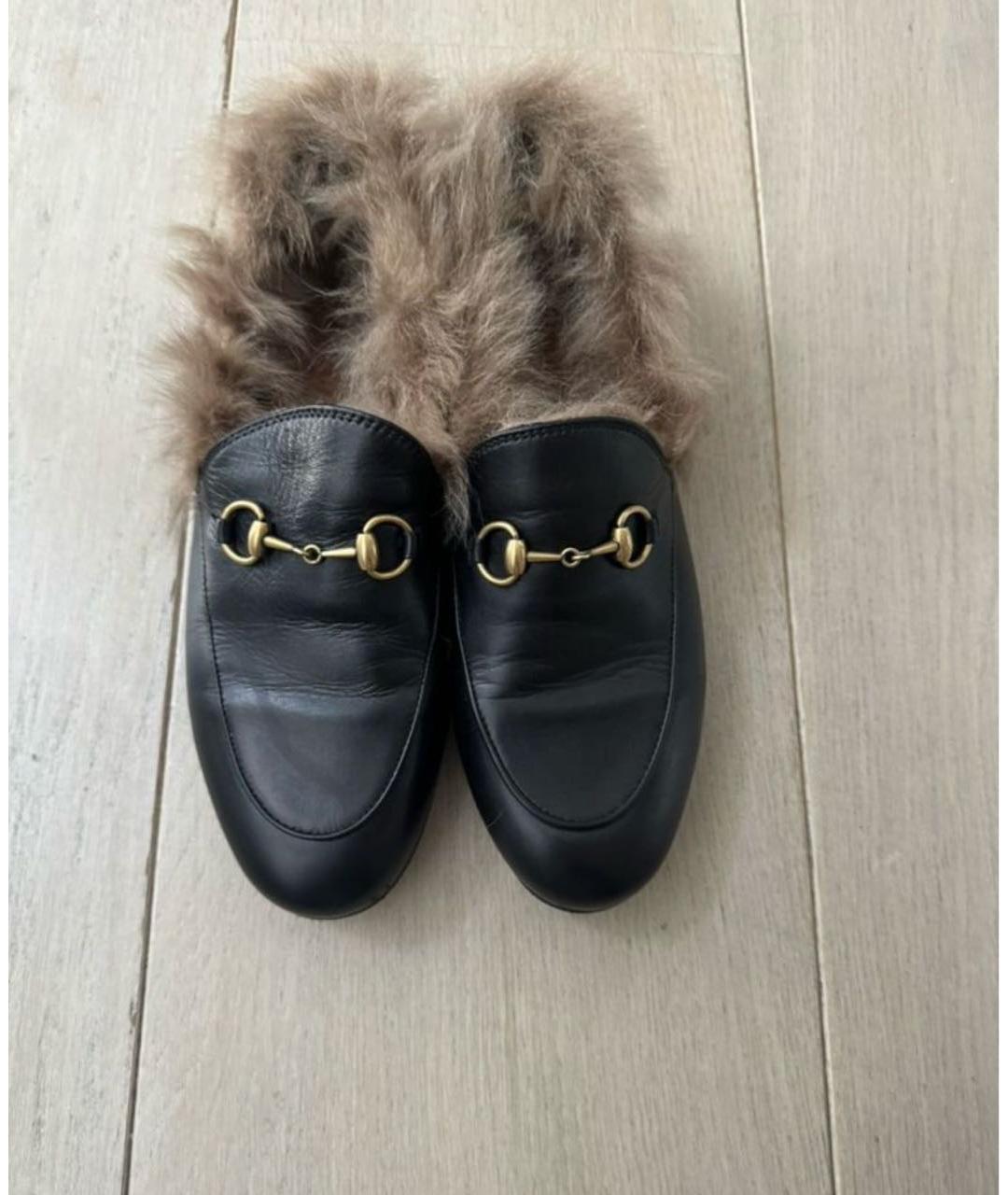 GUCCI Черные кожаные лоферы, фото 2