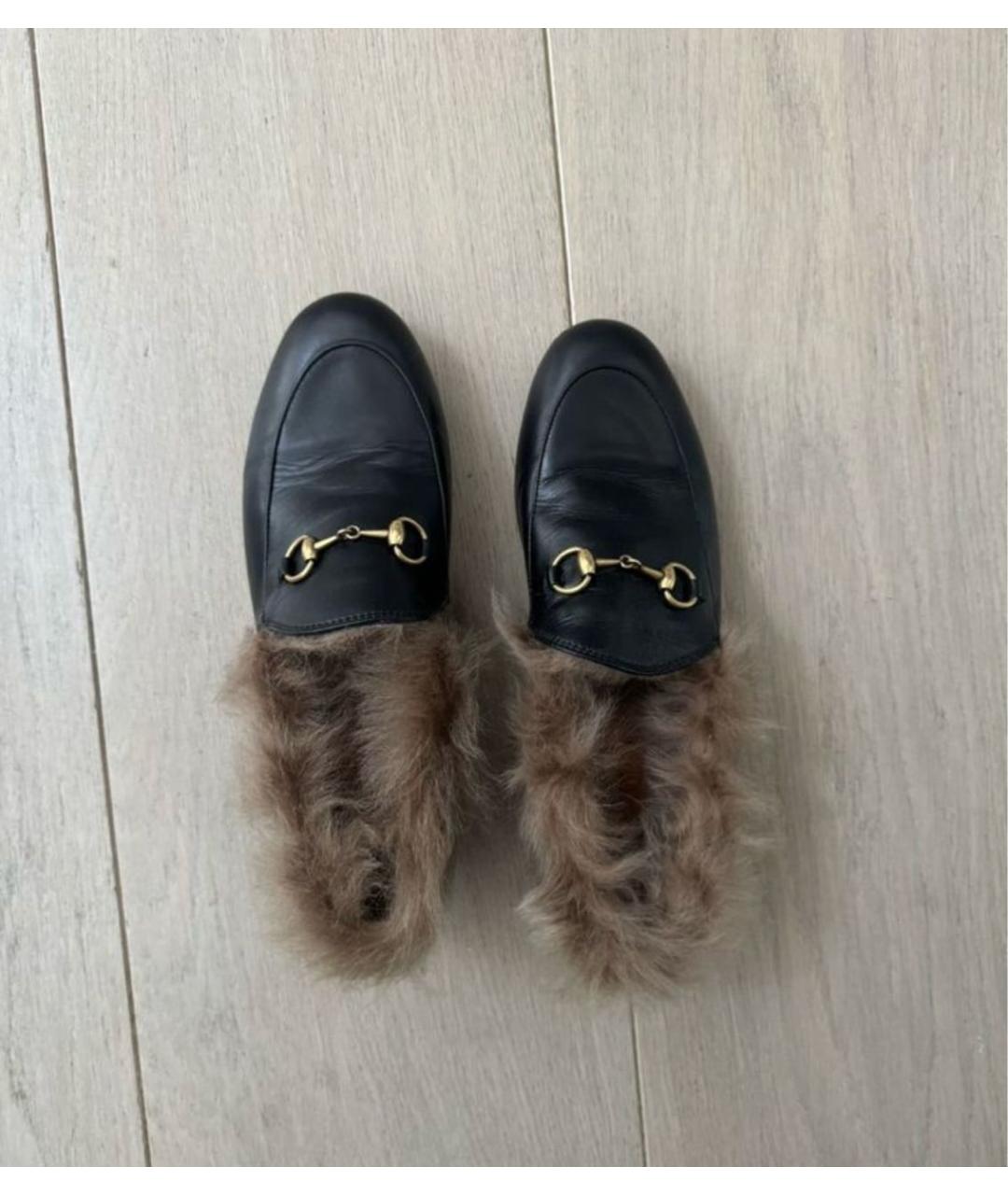 GUCCI Черные кожаные лоферы, фото 3