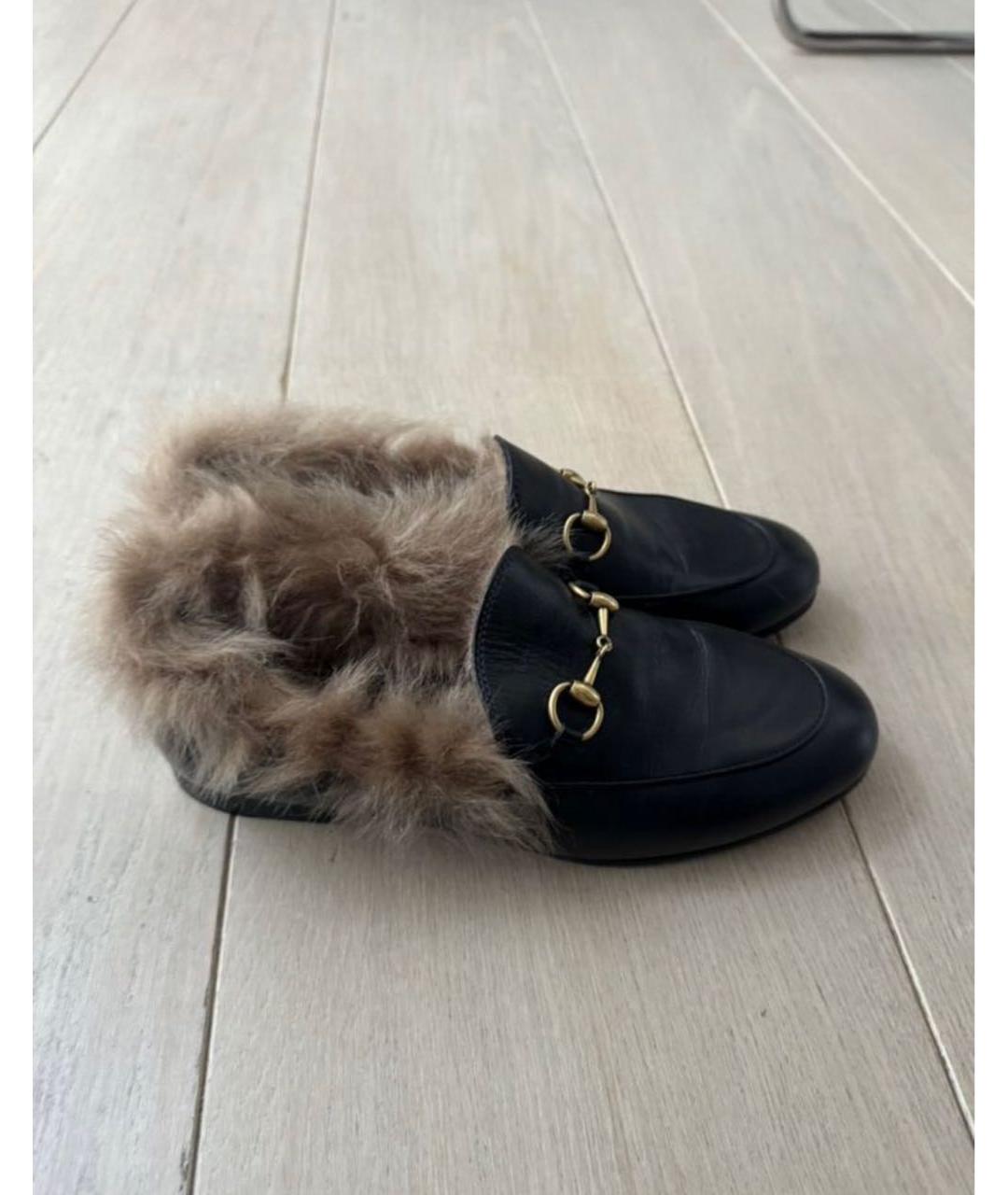GUCCI Черные кожаные лоферы, фото 5