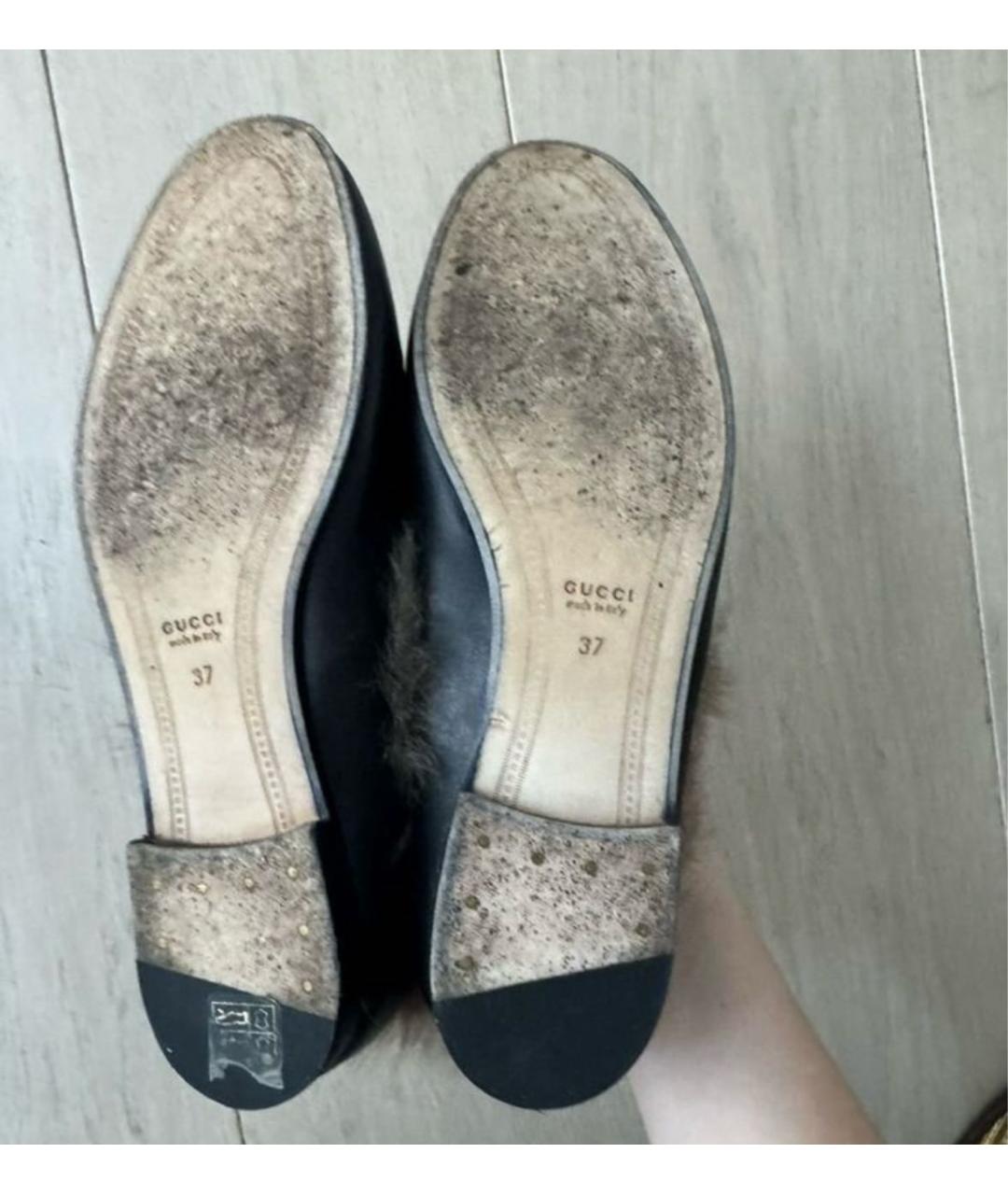 GUCCI Черные кожаные лоферы, фото 4
