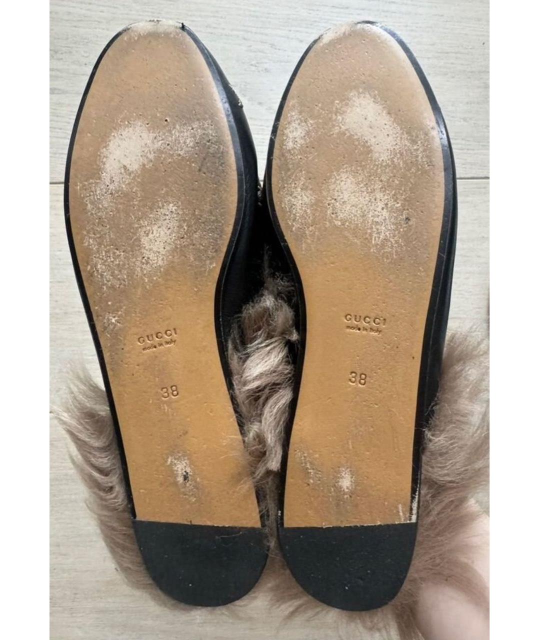 GUCCI Черные кожаные мюли, фото 4