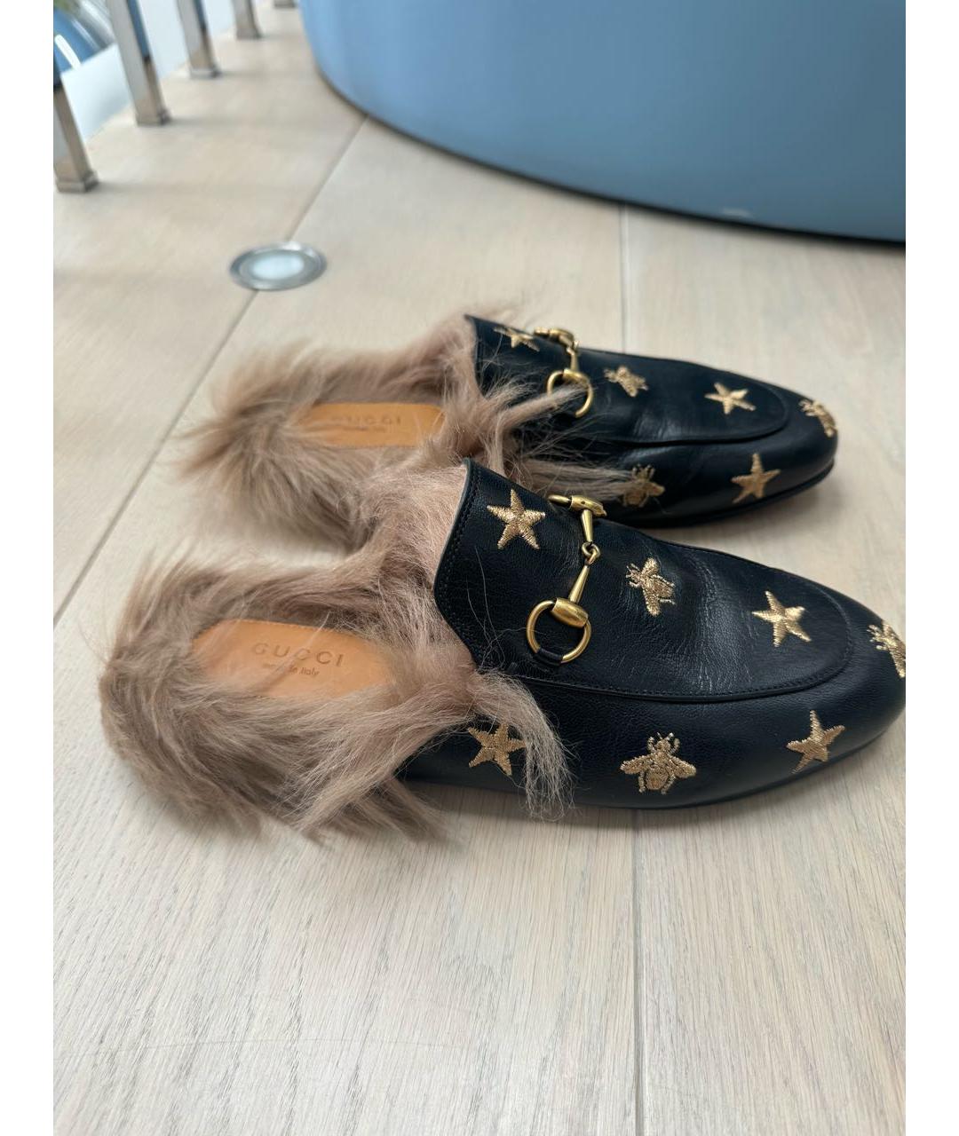 GUCCI Черные кожаные мюли, фото 5