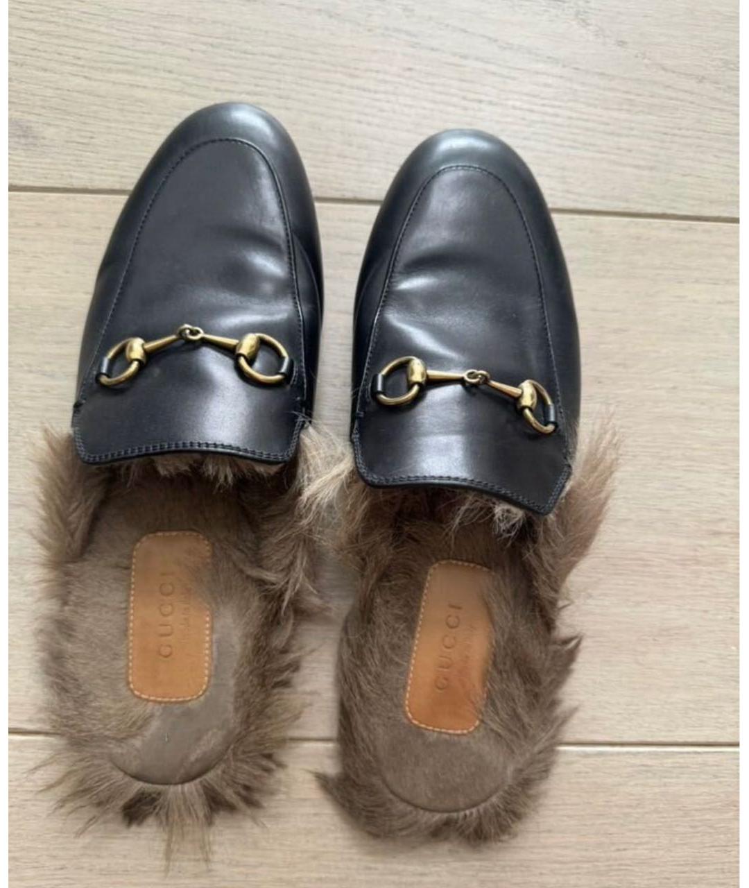 GUCCI Черные мюли из лакированной кожи, фото 3