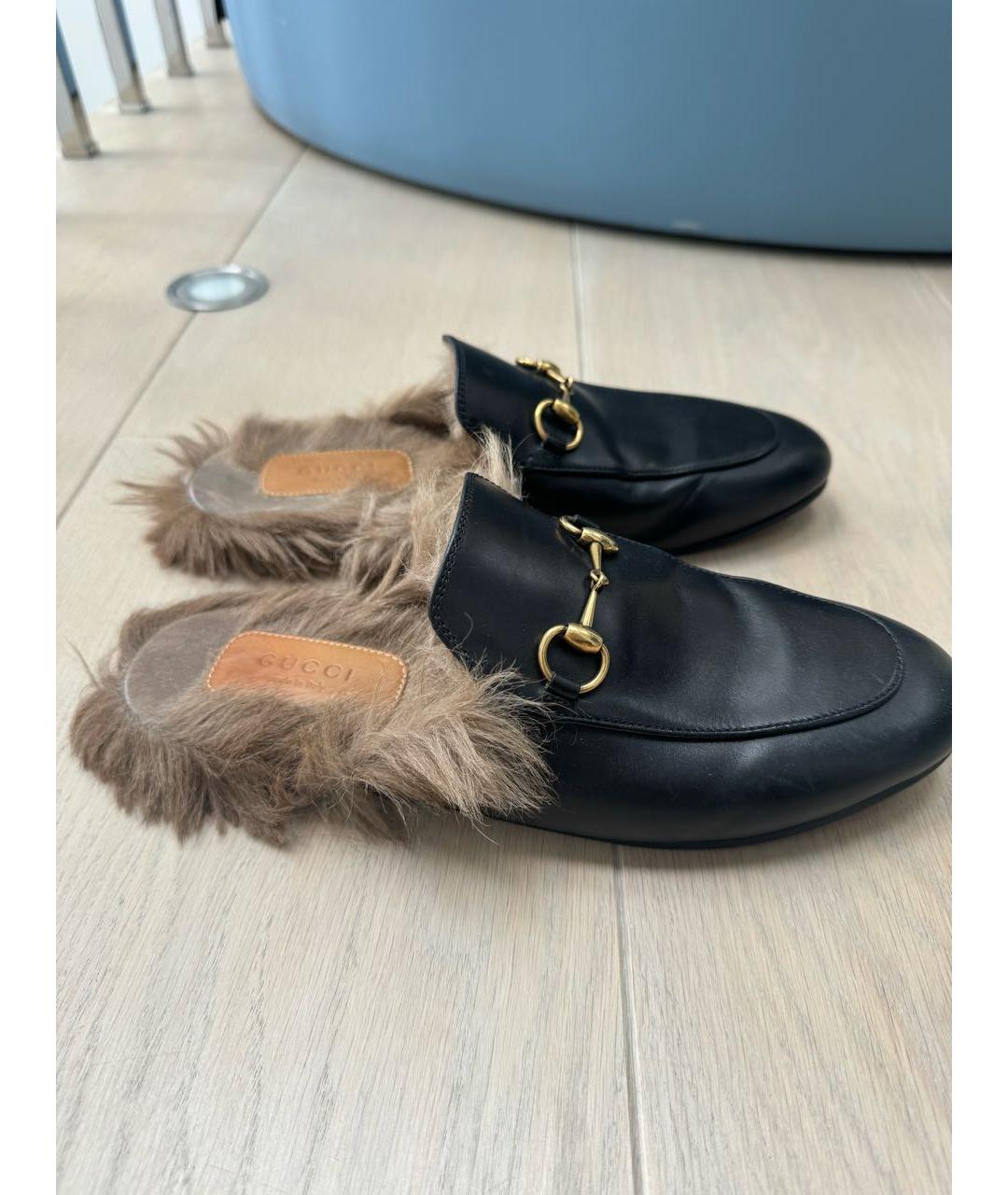 GUCCI Черные мюли из лакированной кожи, фото 5
