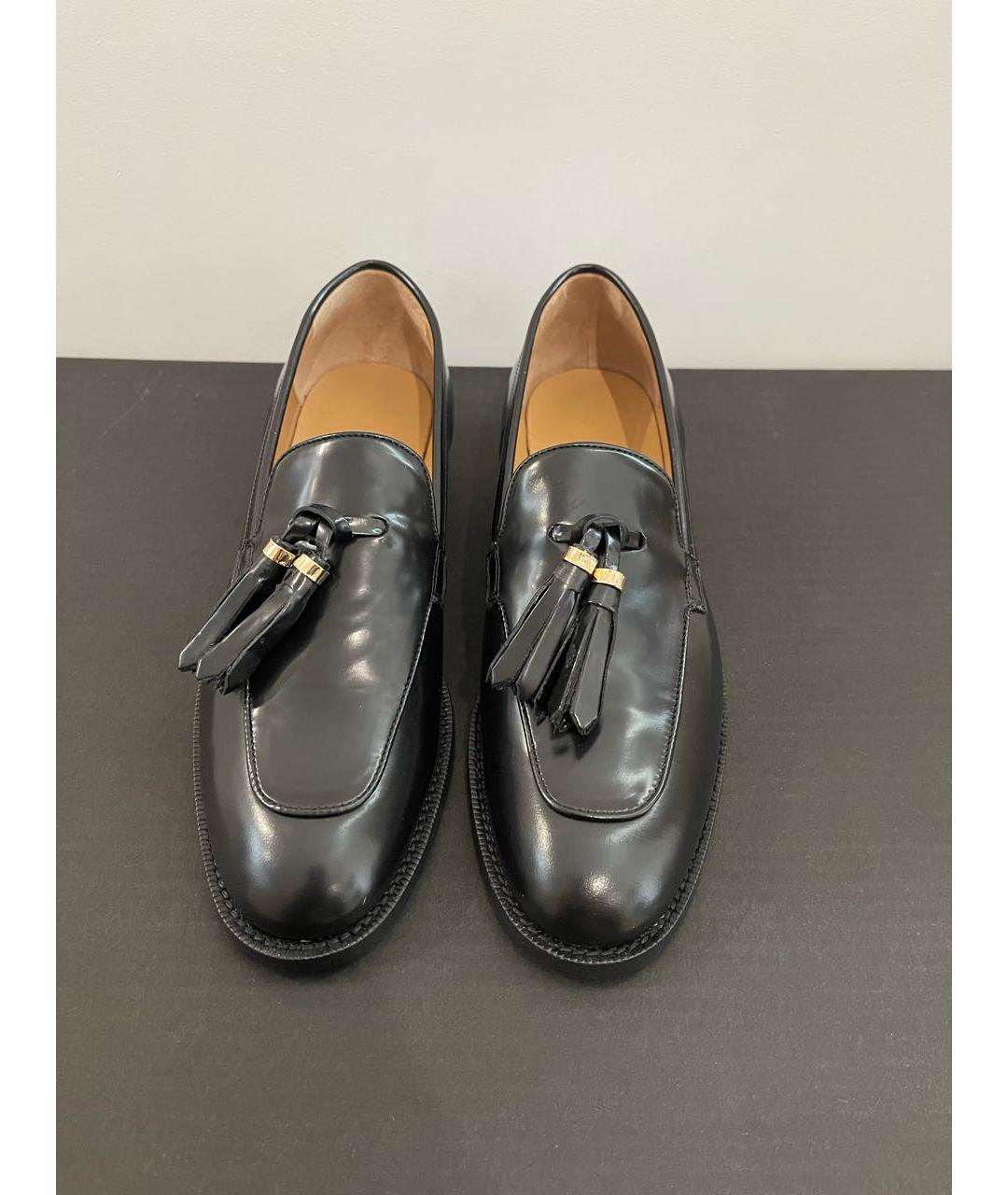 MAX MARA Черные кожаные лоферы, фото 2