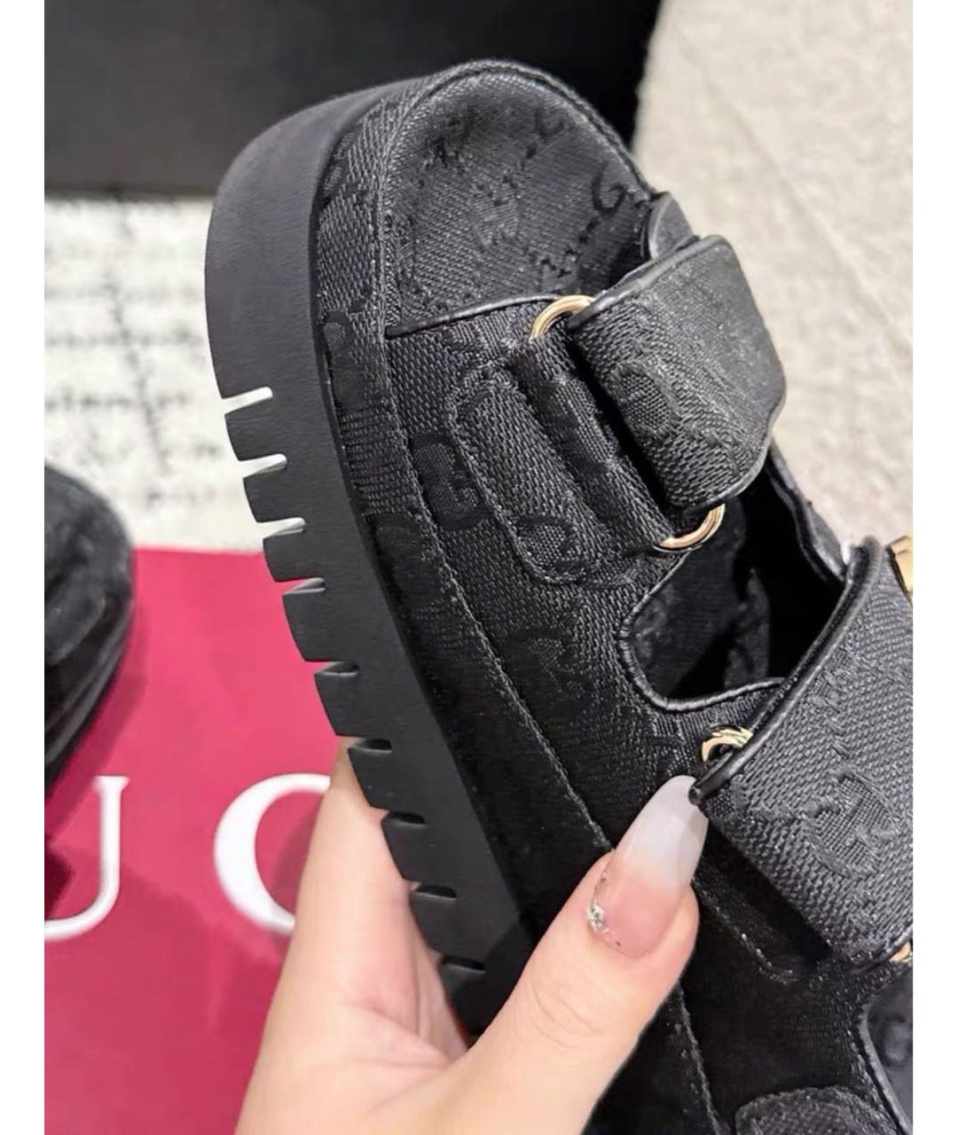 GUCCI Черные сандалии, фото 3