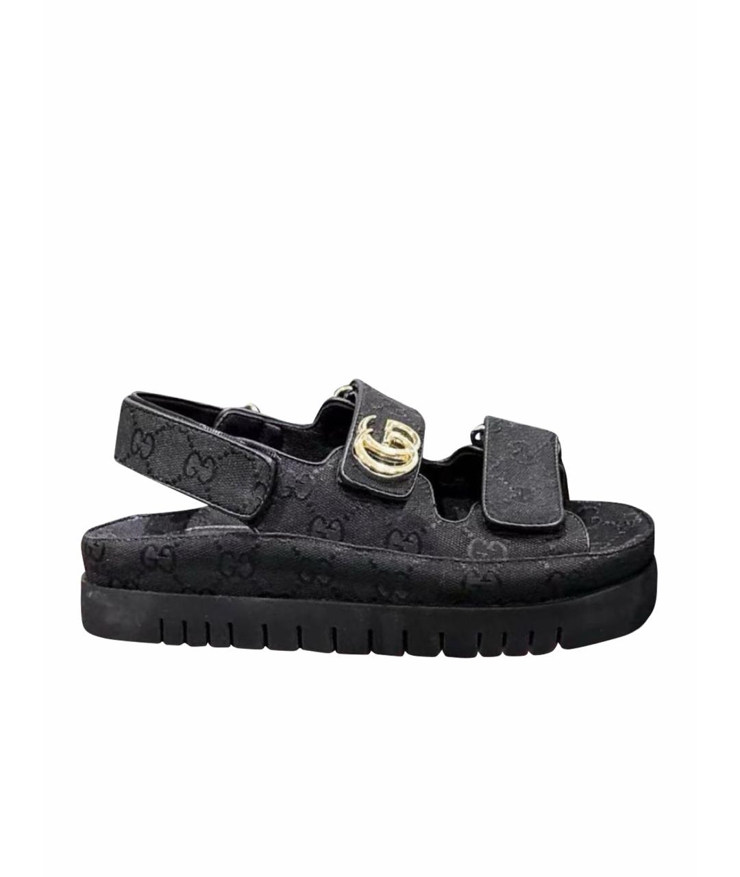GUCCI Черные сандалии, фото 1