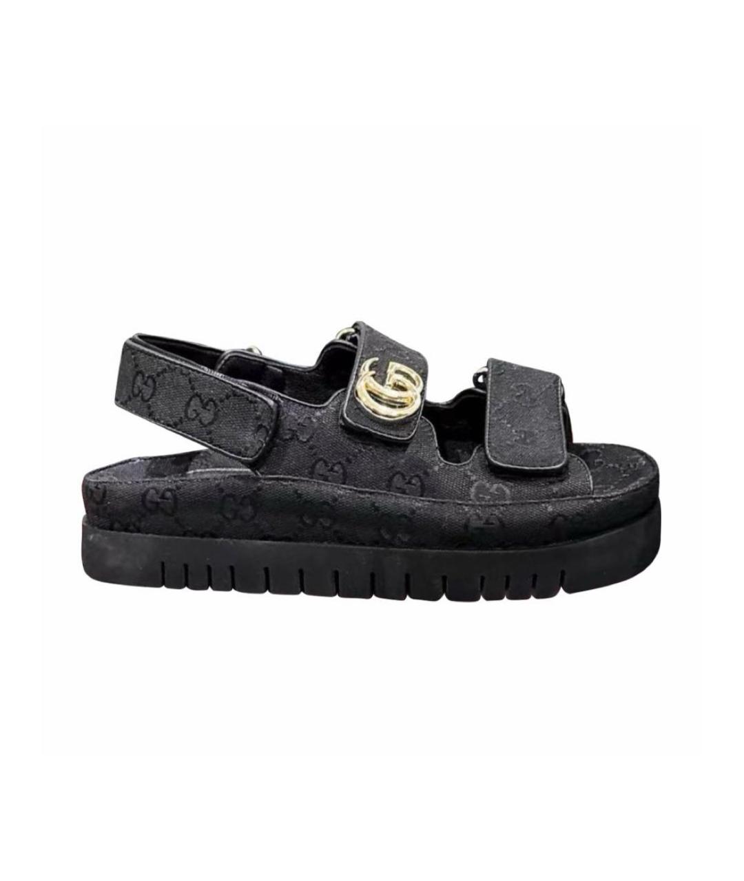 GUCCI Черные сандалии, фото 4