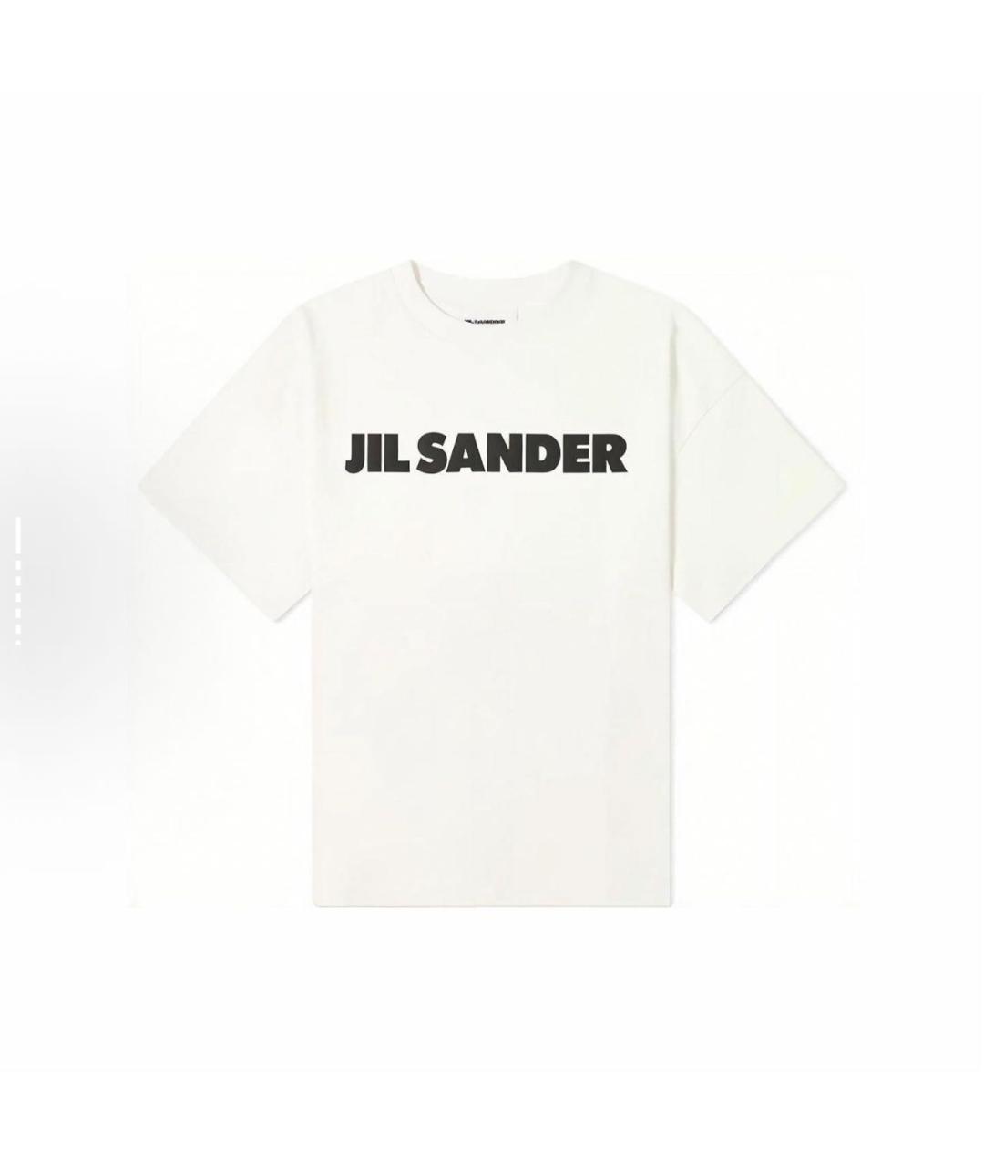 JIL SANDER Белая хлопковая футболка, фото 5