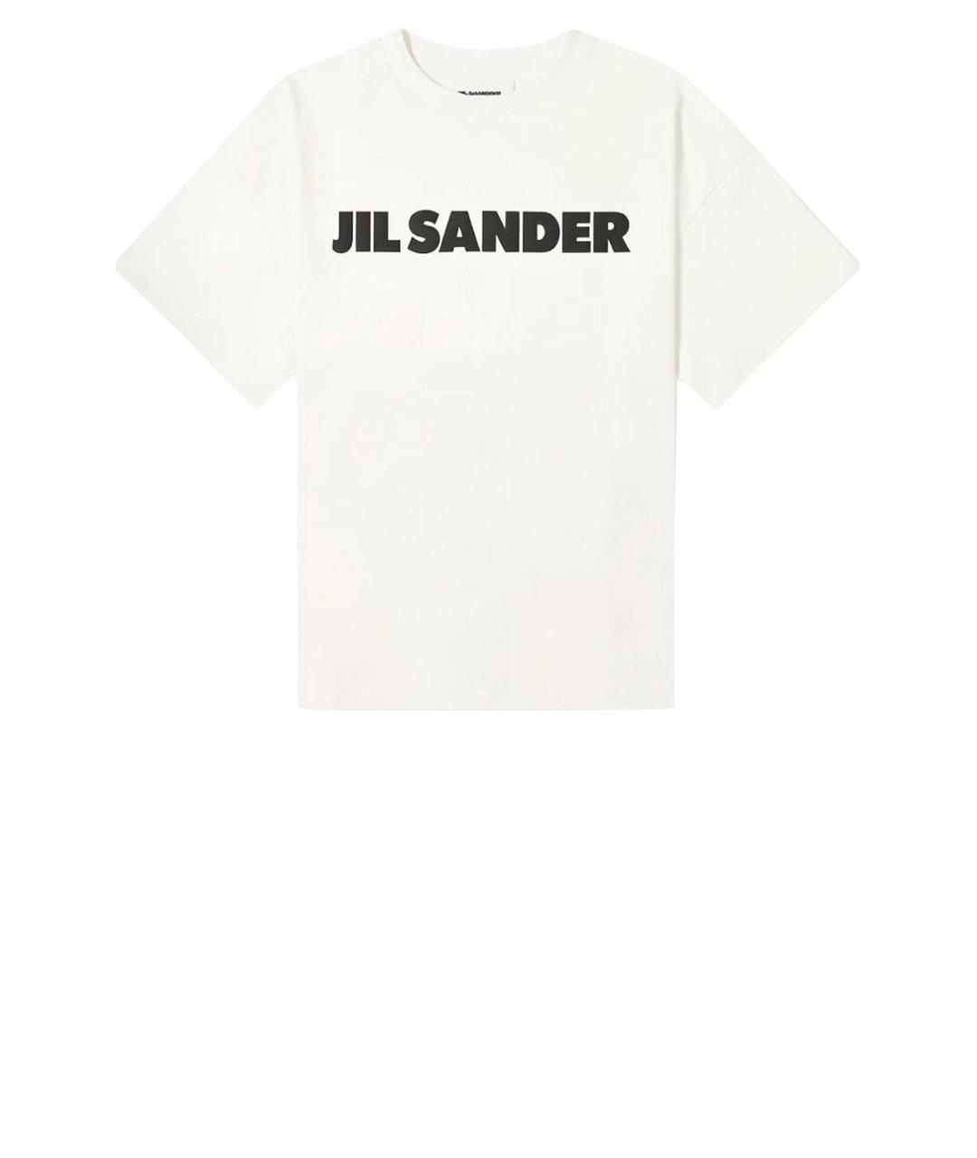 JIL SANDER Белая хлопковая футболка, фото 1