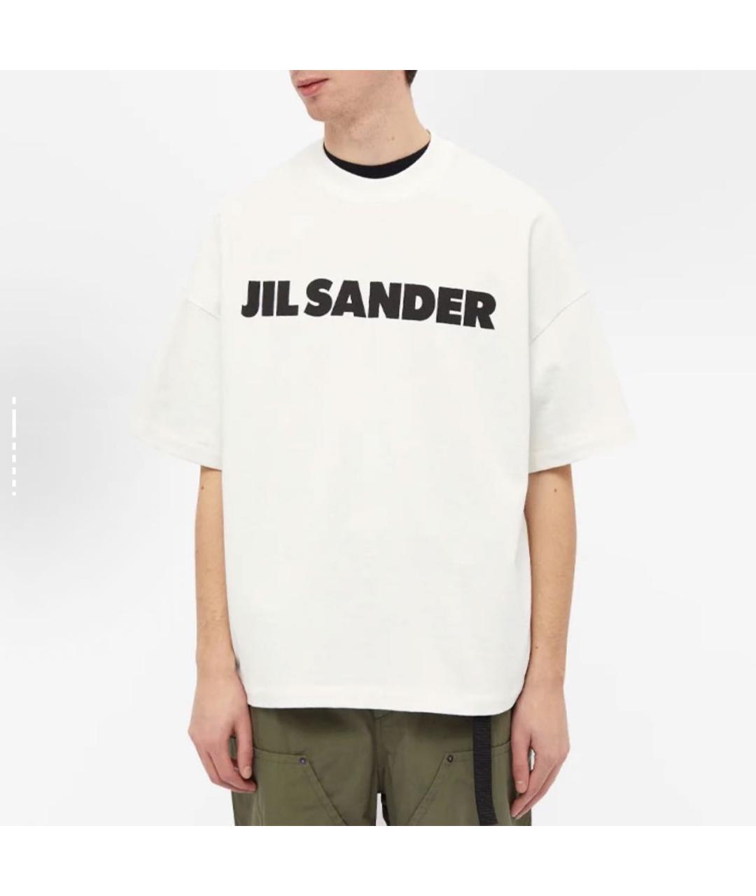 JIL SANDER Белая хлопковая футболка, фото 4