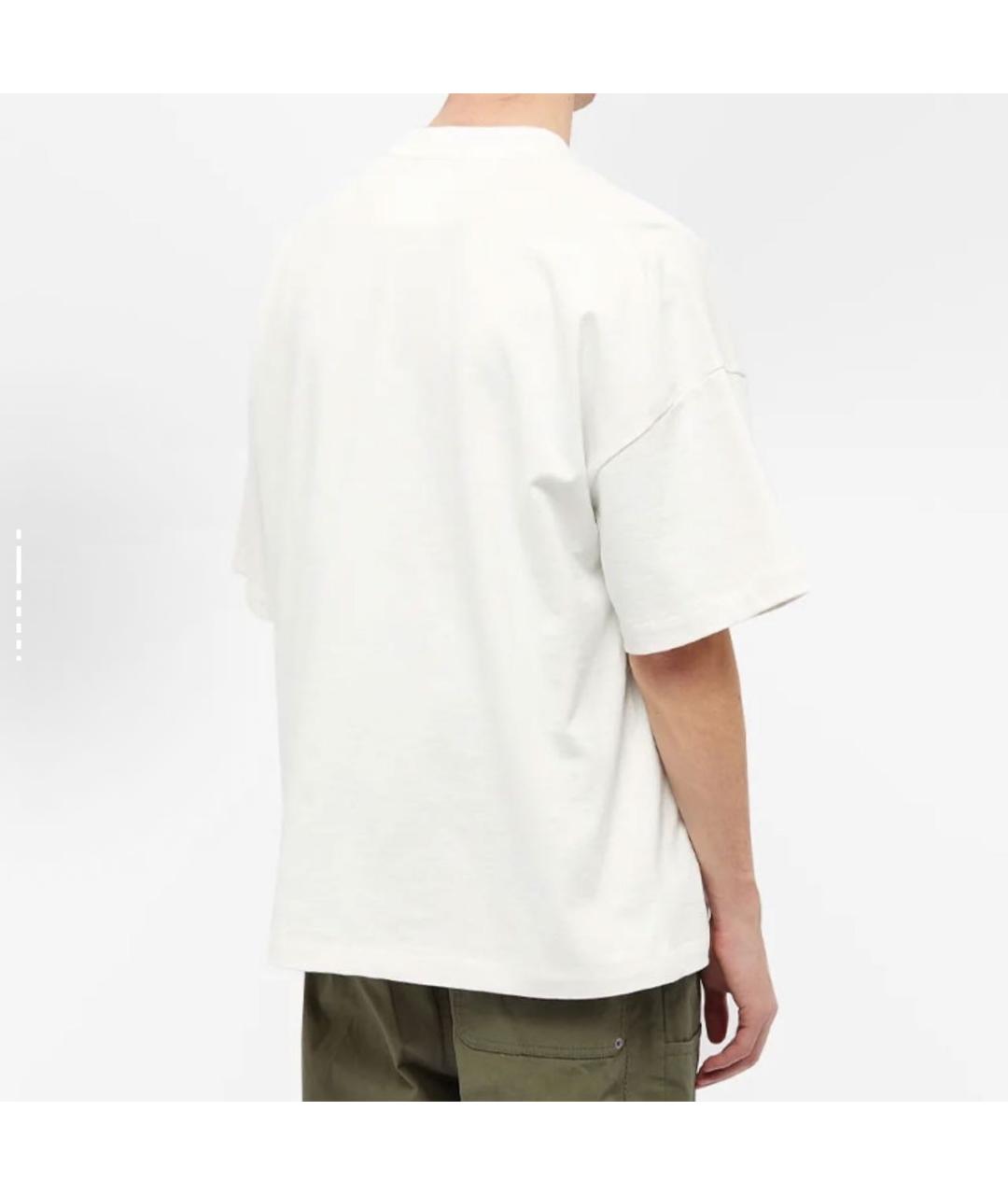 JIL SANDER Белая хлопковая футболка, фото 3