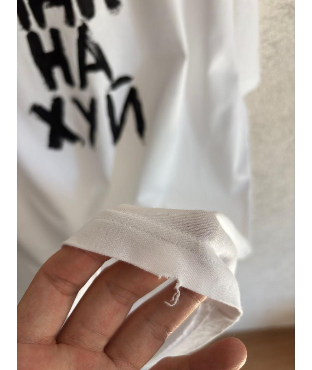 VETEMENTS Белая хлопковая футболка, фото 4