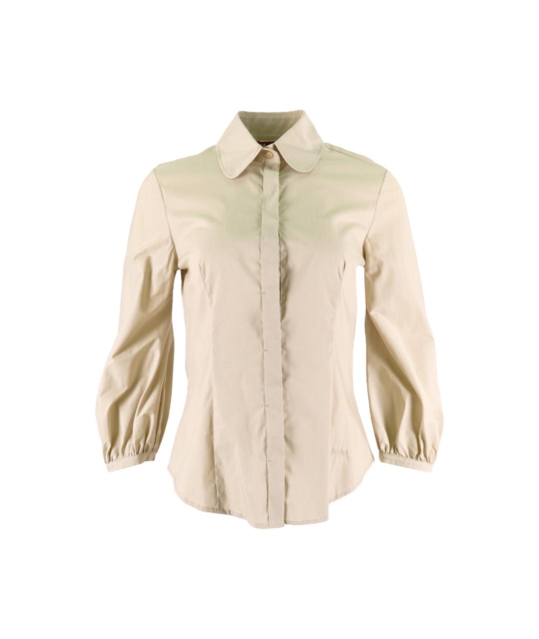 MAX MARA Бежевая хлопковая рубашка, фото 1