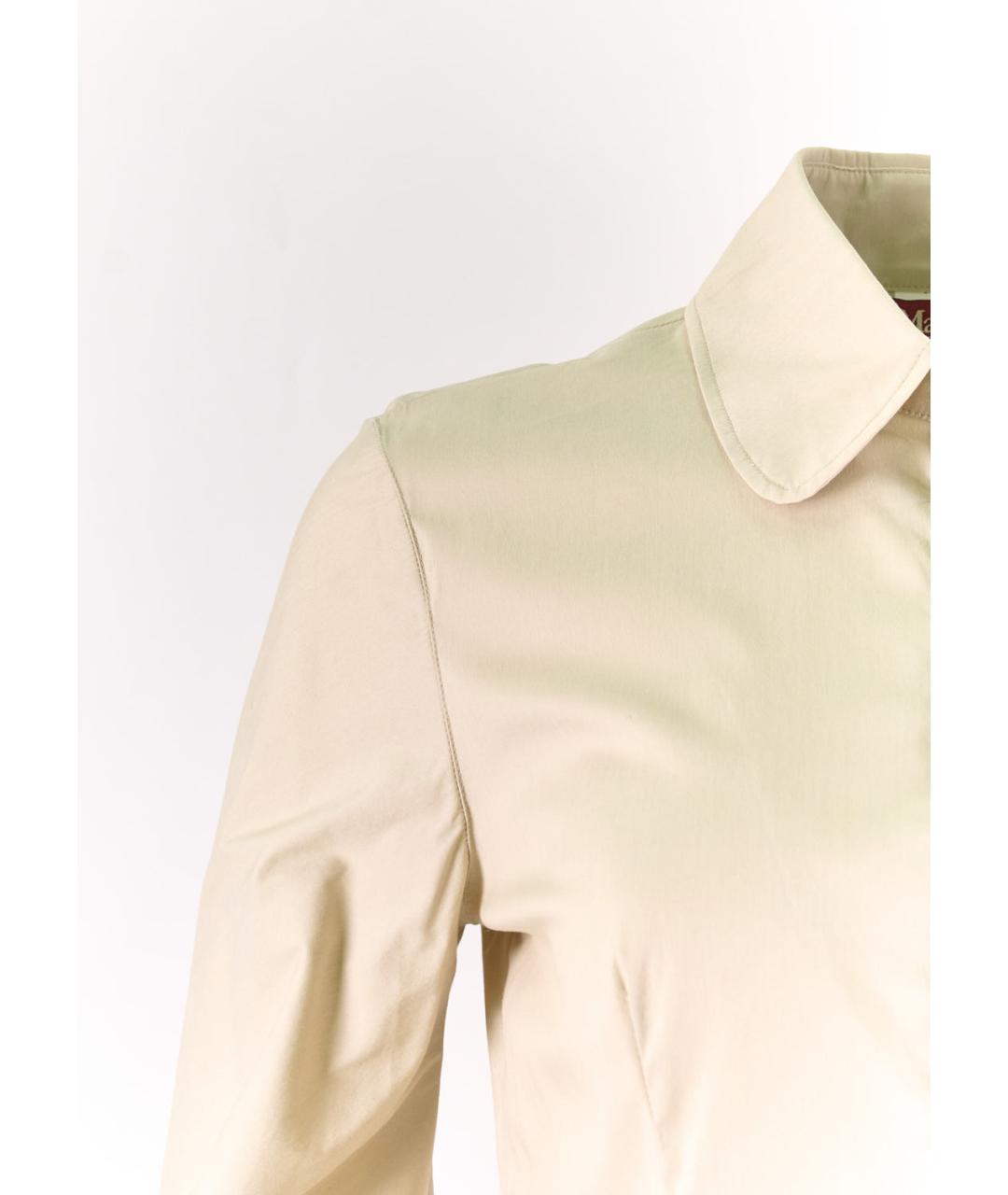 MAX MARA Бежевая хлопковая рубашка, фото 5