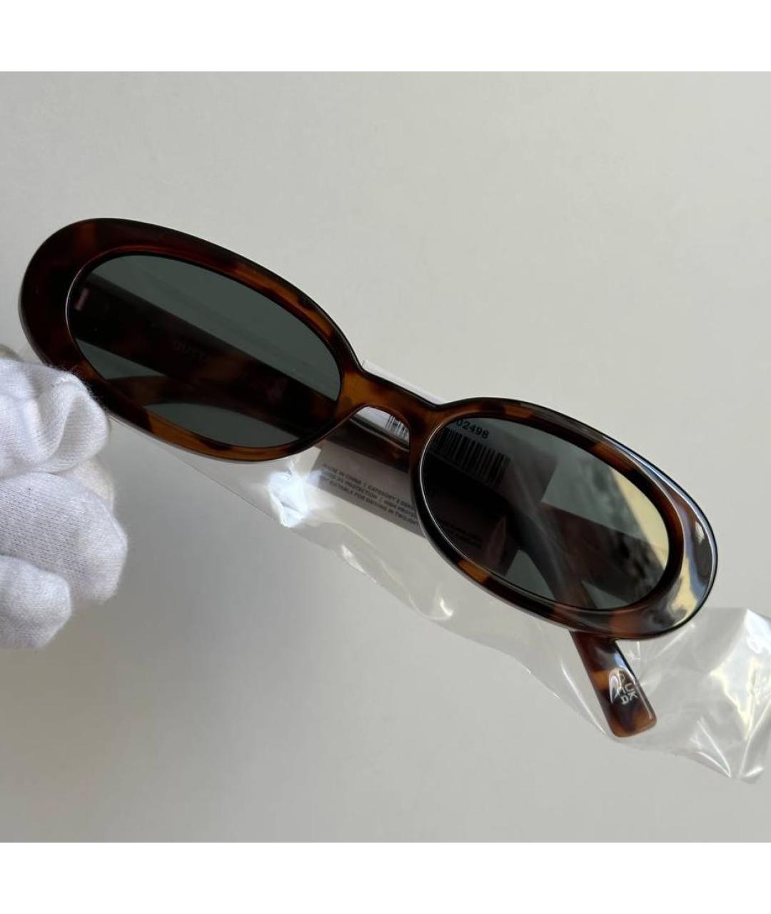 LE SPECS Коричневые пластиковые солнцезащитные очки, фото 2