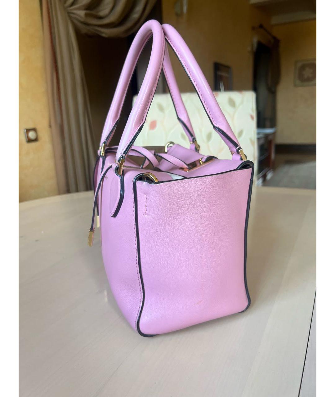 MICHAEL KORS Розовая кожаная сумка с короткими ручками, фото 8