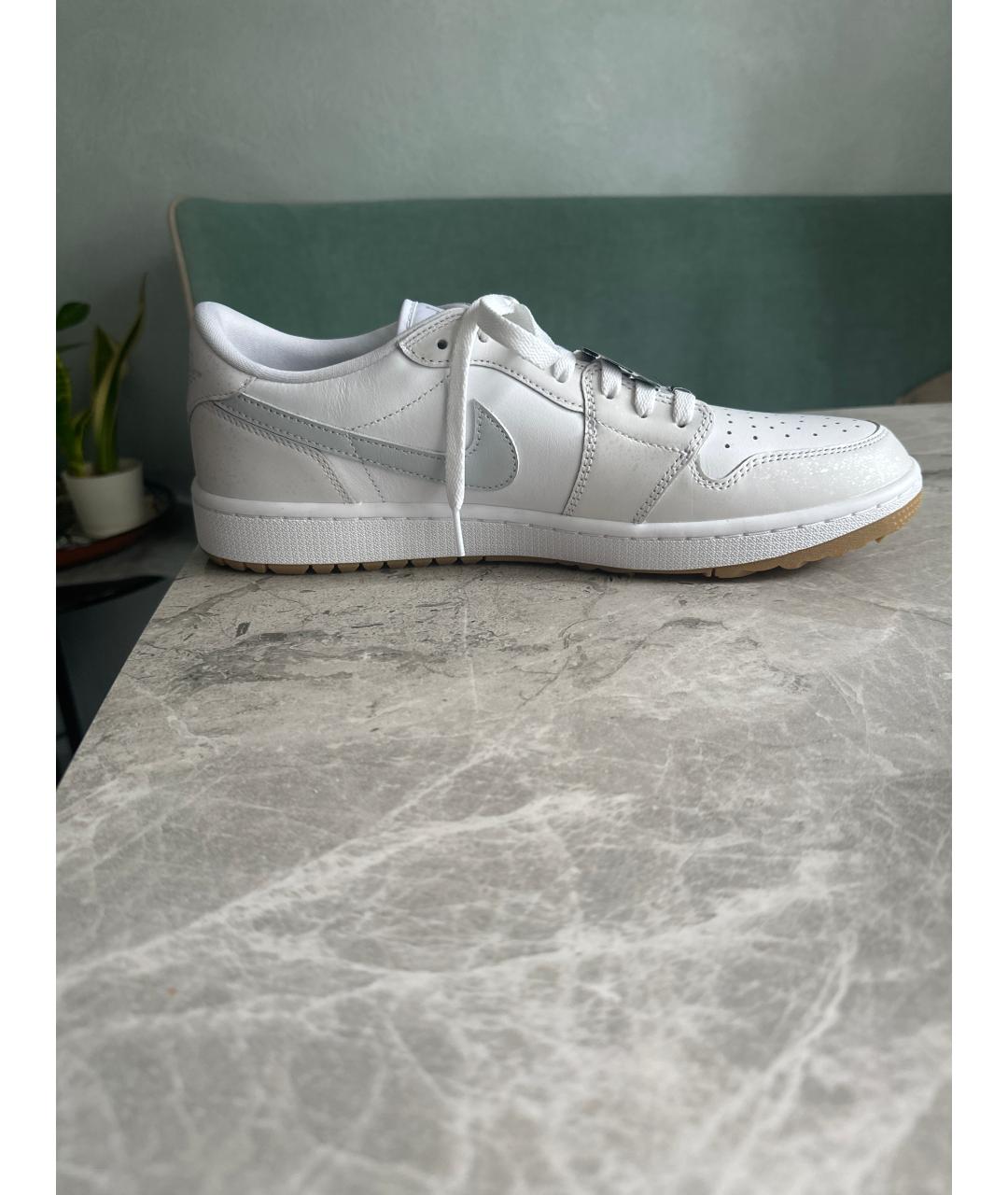NIKE Белые кожаные низкие кроссовки / кеды, фото 6