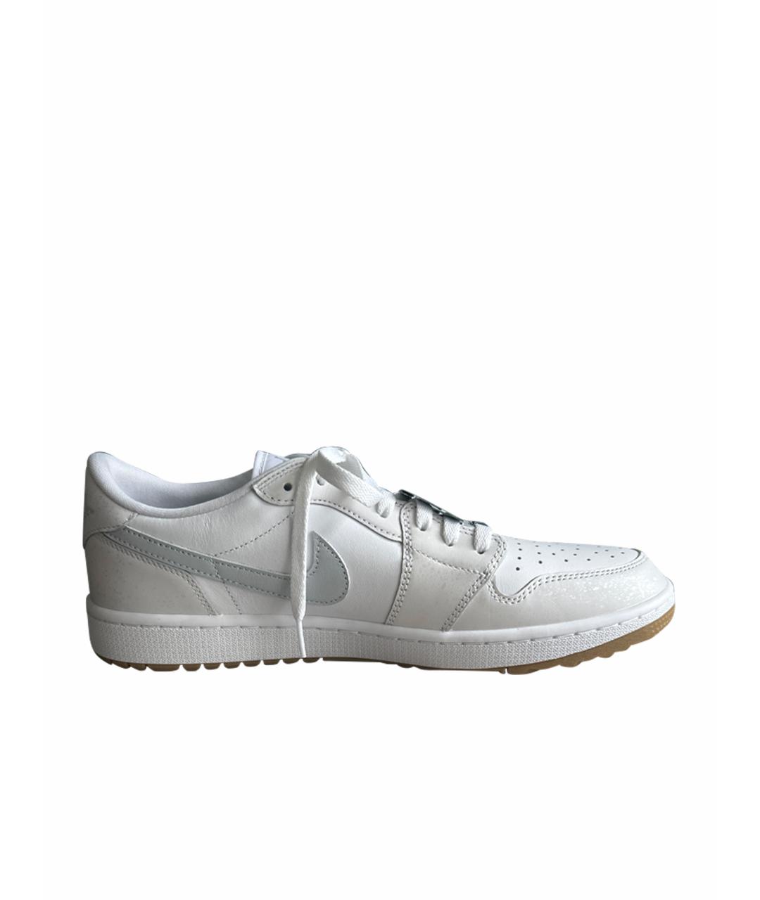 NIKE Белые кожаные низкие кроссовки / кеды, фото 1