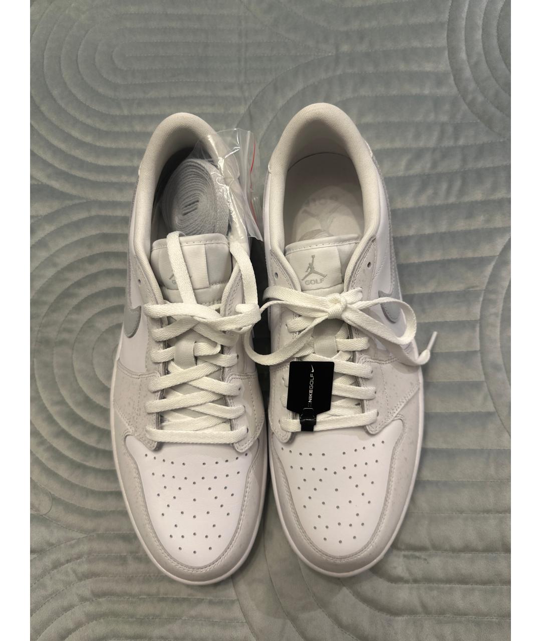 NIKE Белые кожаные низкие кроссовки / кеды, фото 2