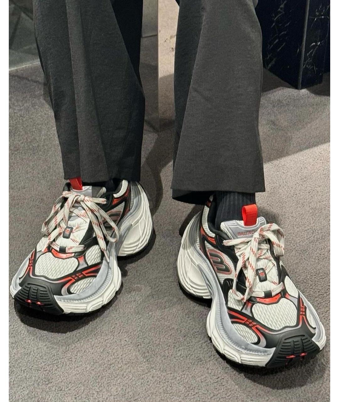 BALENCIAGA Серые резиновые низкие кроссовки / кеды, фото 5