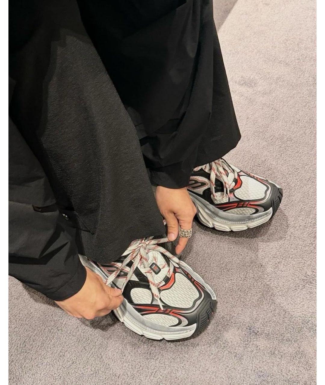 BALENCIAGA Серые резиновые низкие кроссовки / кеды, фото 4