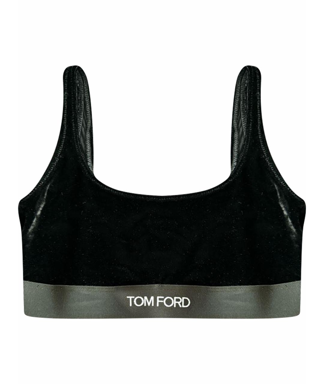 TOM FORD Черная бархатная майка, фото 1
