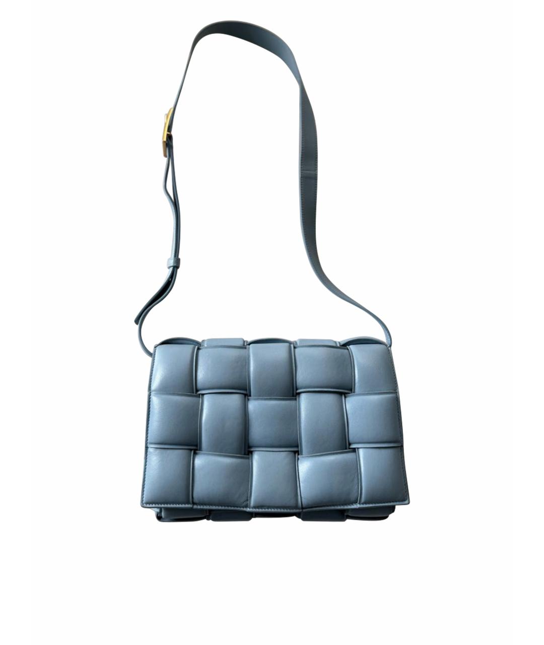 BOTTEGA VENETA Голубая кожаная сумка через плечо, фото 1