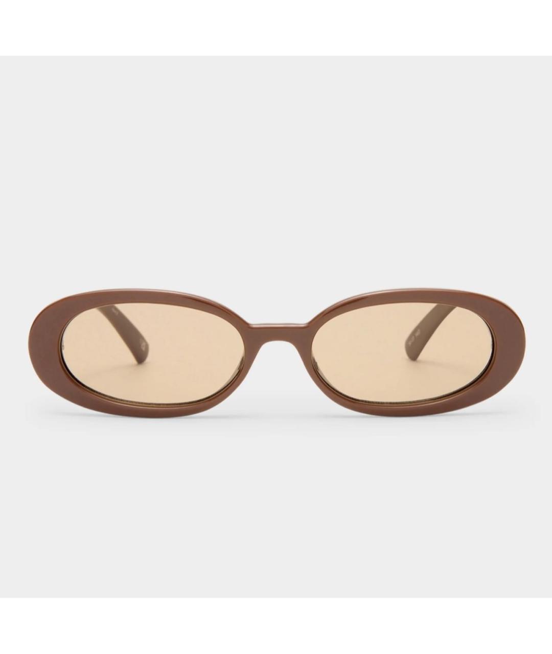 LE SPECS Коричневые пластиковые солнцезащитные очки, фото 7