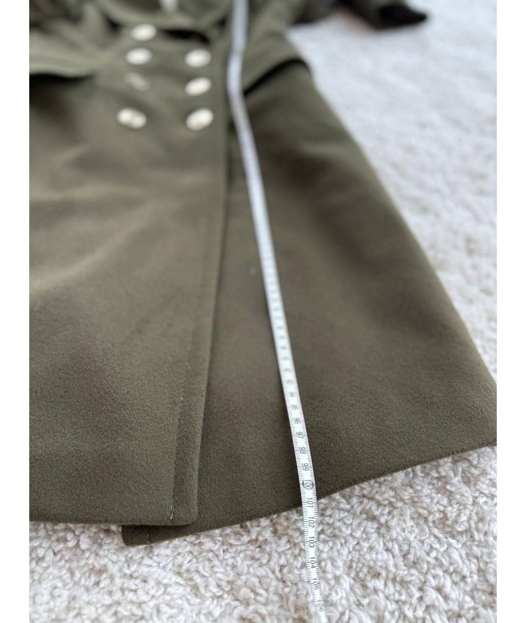 BURBERRY Хаки шерстяное пальто, фото 7