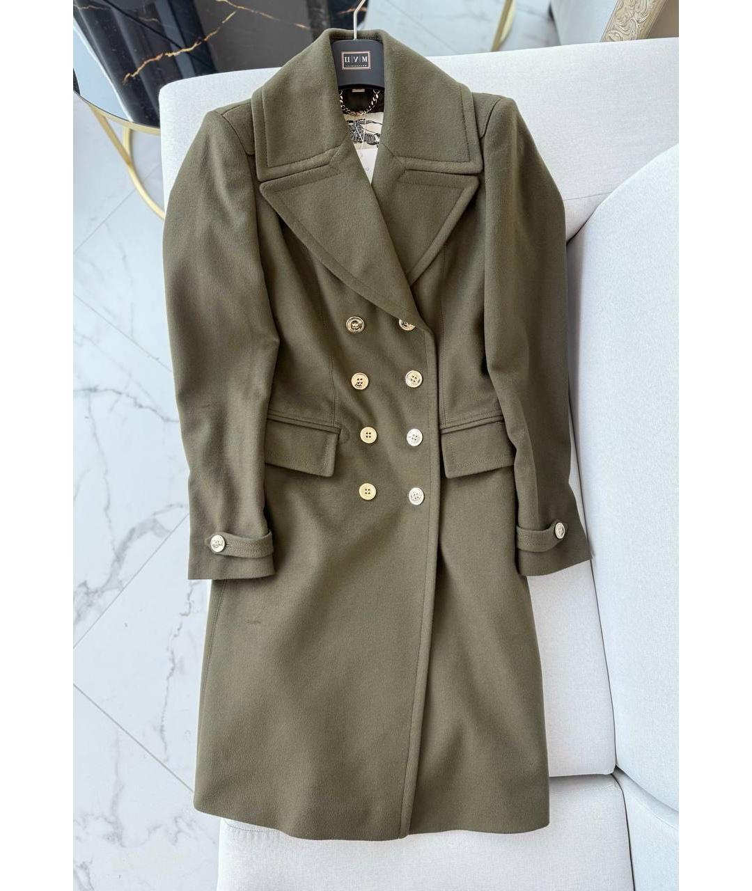 BURBERRY Хаки шерстяное пальто, фото 8
