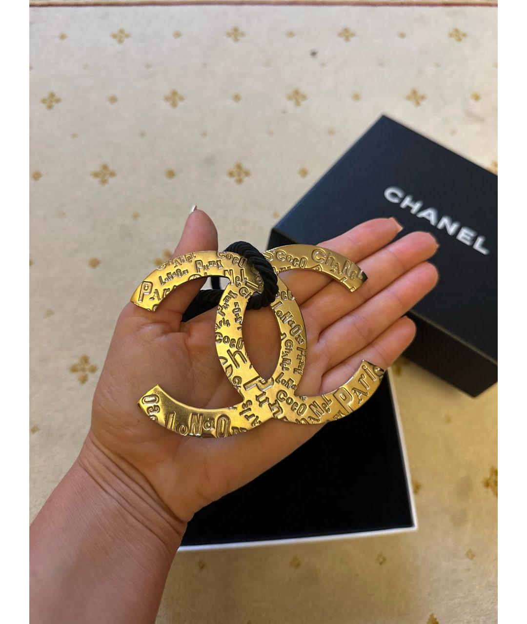 CHANEL Черная металлическая подвеска, фото 5
