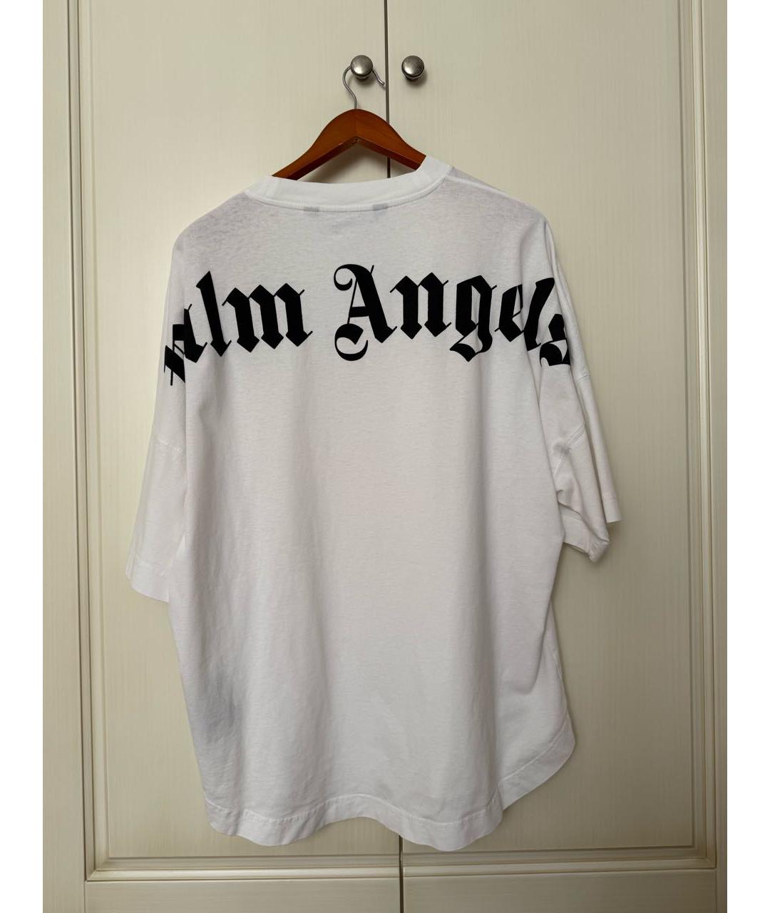 PALM ANGELS Белая хлопковая футболка, фото 2
