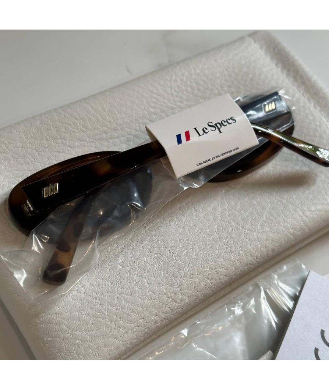 LE SPECS Коричневые пластиковые солнцезащитные очки, фото 4