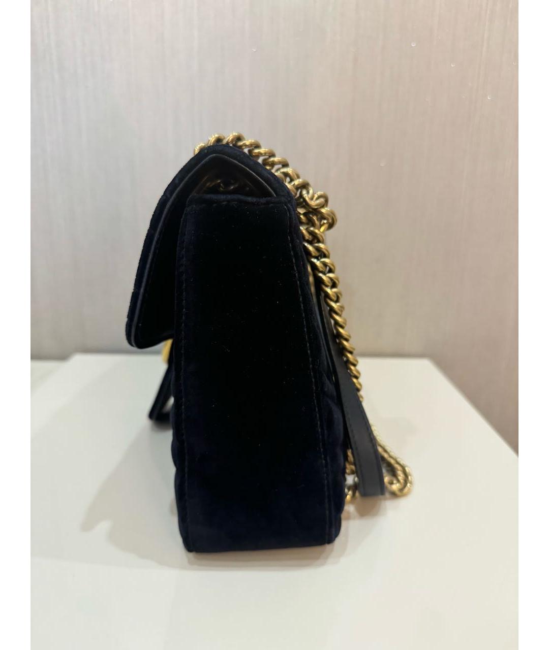 GUCCI Черная бархатная сумка через плечо, фото 2