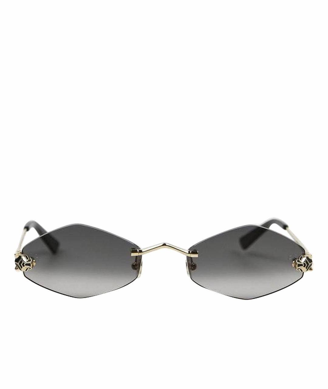 CARTIER Золотые металлические солнцезащитные очки, фото 1