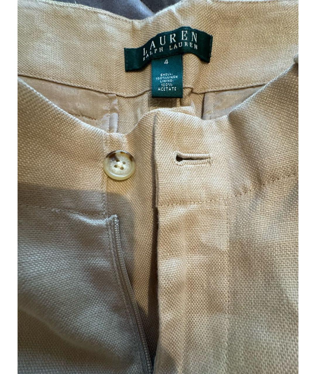 RALPH LAUREN Льняные прямые брюки, фото 3