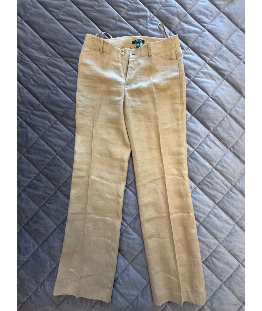 RALPH LAUREN Льняные прямые брюки, фото 5