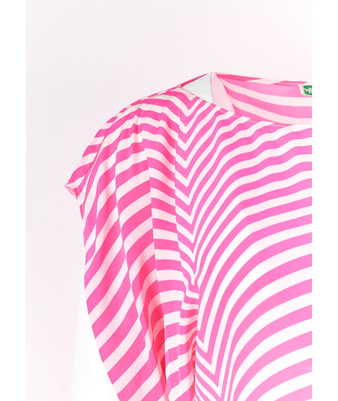 MSGM Розовая шелковая блузы, фото 5