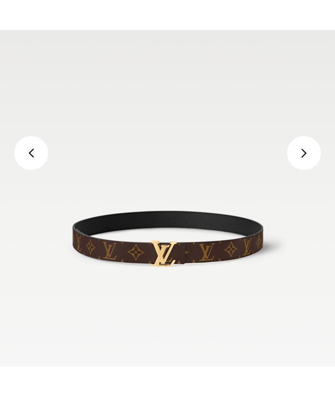 LOUIS VUITTON Коричневый кожаный ремень, фото 8