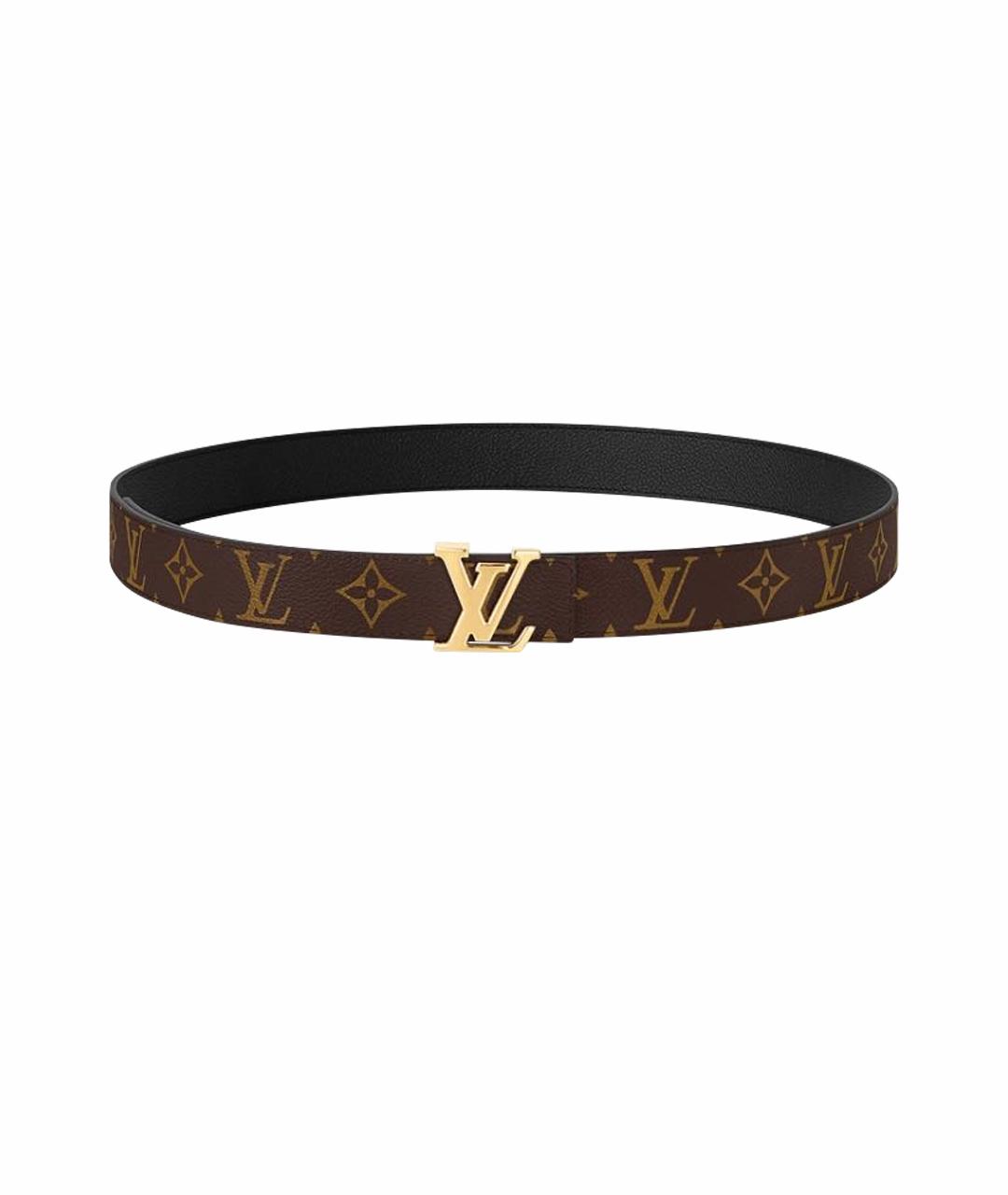 LOUIS VUITTON Коричневый кожаный ремень, фото 1