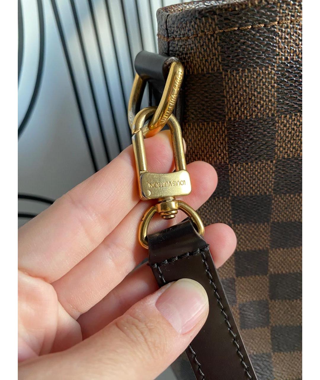 LOUIS VUITTON Коричневая сумка с короткими ручками, фото 6