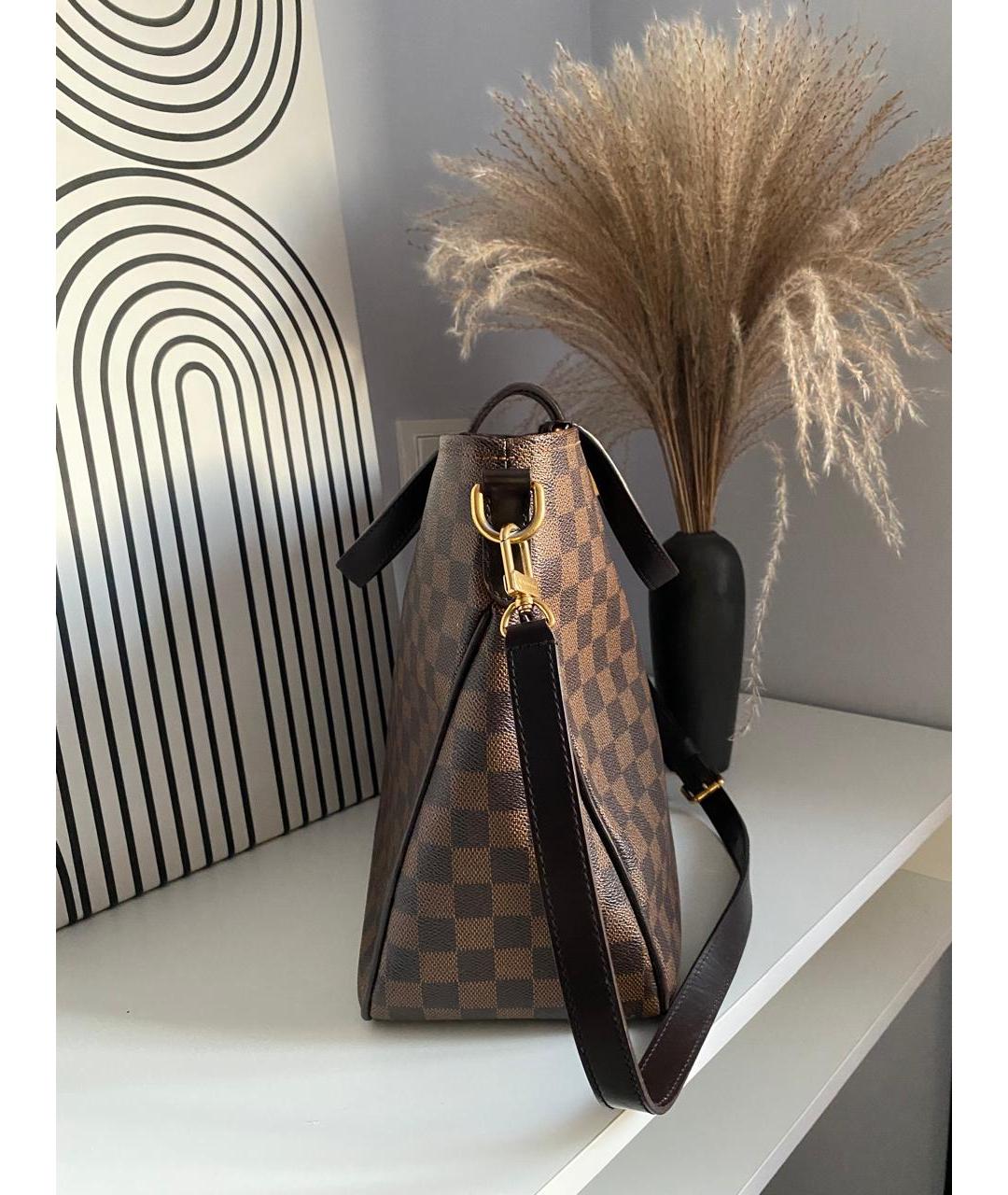 LOUIS VUITTON Коричневая сумка с короткими ручками, фото 2